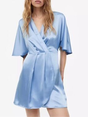 h&m blue wrap dress Hm for Sale up to 90% Off: Poshmark Womens H Column Dresses Navy & Tan Wingtip Size:Size 14